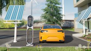 auto-elettrica-3d-parcheggiata